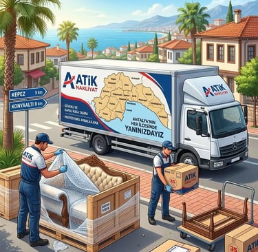 Atik Nakliyat Antalya şehir içi profesyonel eşya paketleme ve taşıma.