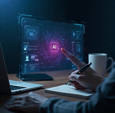 a person pointing at a computer screen with ais