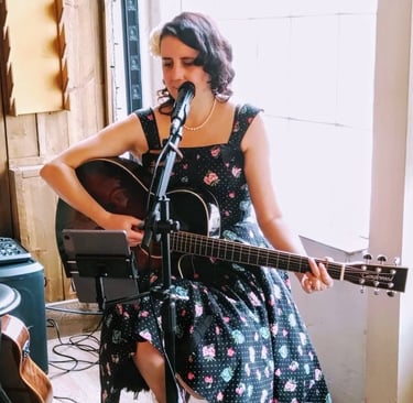 Angie Jean performing with AJ Acoustic Duo