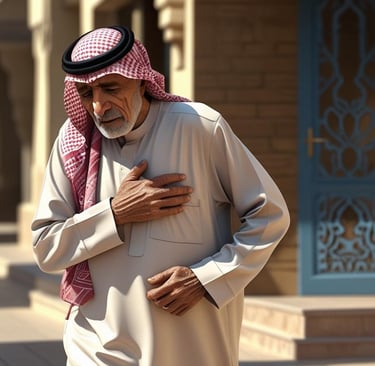 مريض اماراتي يعاني من فشل القلب