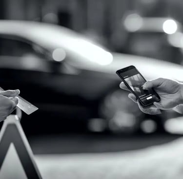 Sicherer Datenaustausch nach einem Verkehrsunfall
