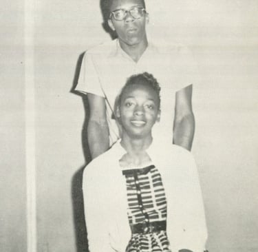 Janet Martin (Natt) with Jack Peters, voted Flag High's Best Athletes in the 1958 Kenlani