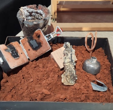 kit complet pour caster le bronze moulage sable cuivre étain creuset terre de delft - Mikacréations