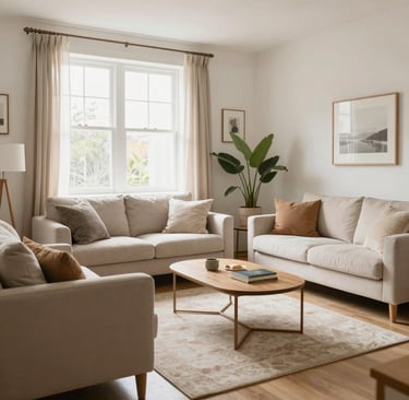 Bright living room with modern inventory