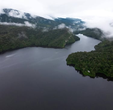a river with a few clouds and a few clouds amazon