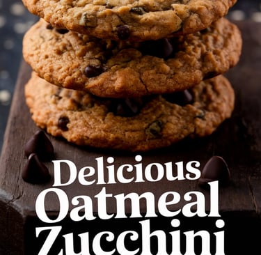 Oatmeal zucchini chocolate chip cookies are soft, chewy, and packed with healthy ingredients.