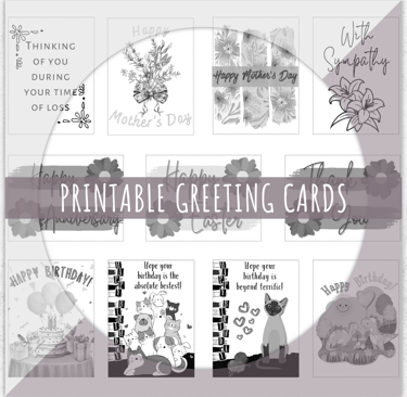 Downloadable, printable greeting cards