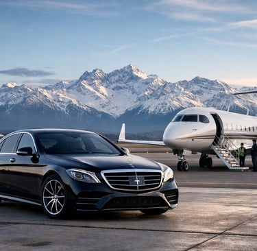 Private airport transfer in Switzerland with chauffeur driven vehicle
