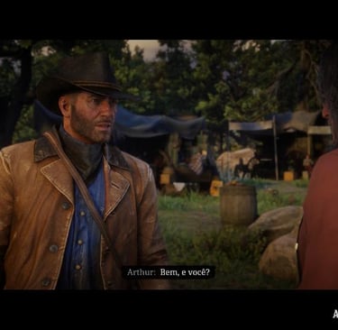 Arthur Morgan cavalgando em Red Dead Redemption 2