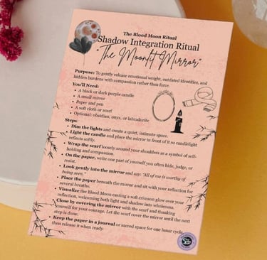 Blood Moon Ritual Shadow Integration Ritual Soul Sisters Tarot