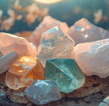 Crystals for Flower Moon Soul Sisters Tarot