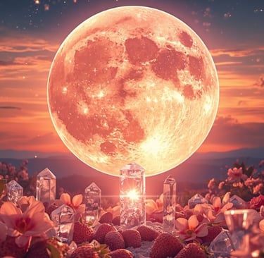 Crystals for the Strawberry Moon Soul Sisters Tarot