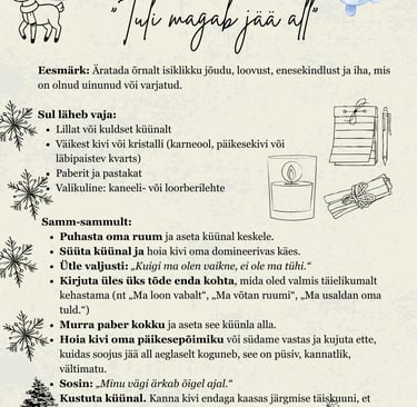 Lumekuu rituaal Sisemise jõu äratamise rituaal Soul Sisters Tarot