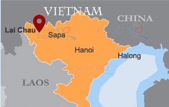 North Vietnam map Lai Chau