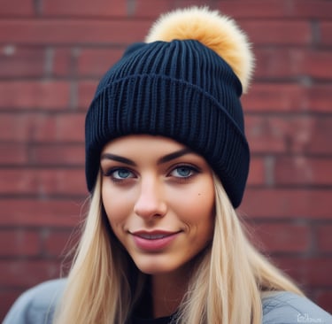 A woman wearing a scarf and a black jacket