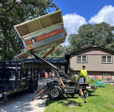 equipter clean up after roof replacement in elk river mn
