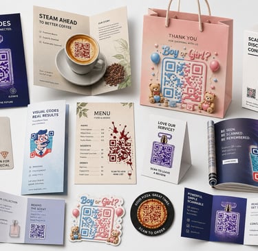Creative QR codes for print