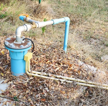 well pump cap and pipe fittings