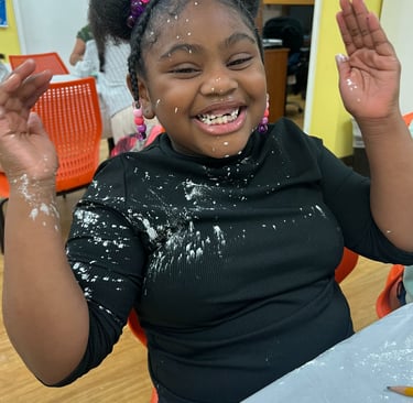 Student experiencing multi sensory activity