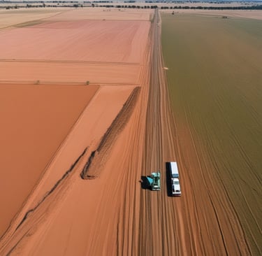 bird's eye view of grass field