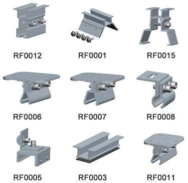 Standing Seam Solar Rooftop Mounting Solar Roof Racking System