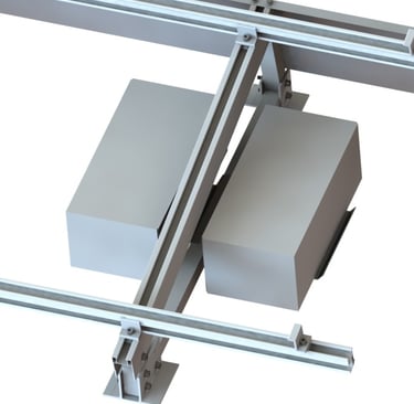 Triangle rack with concrete ballast