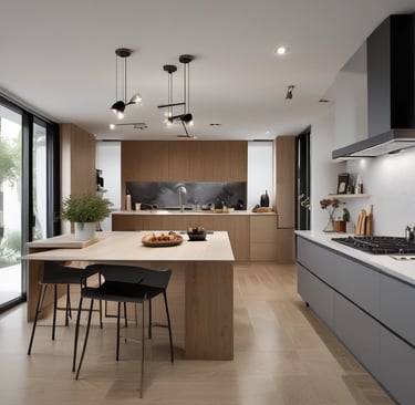 A large advertisement painted on the side of a building promotes painting your property regularly to save money, showing a rustic house silhouette. To the left, a construction site with a demolition crane indicates possible urban development. Shipping containers and a rooftop are visible, suggesting an industrial area.