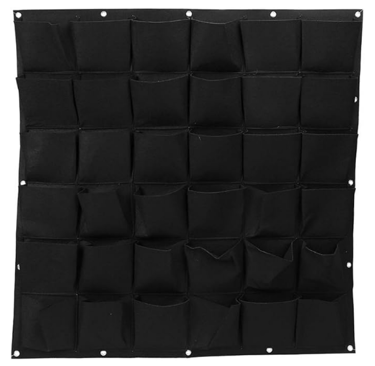 black 36 pocket vertical wall plant holder