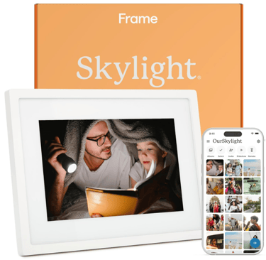frame skylight electronic picture frame in white