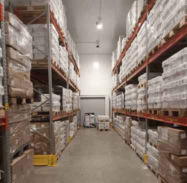 Frozen potato export cartons ready for shipment from Egypt to USA and Europe