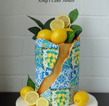 Tiles icing sheet cake wrap, edible icing wrap