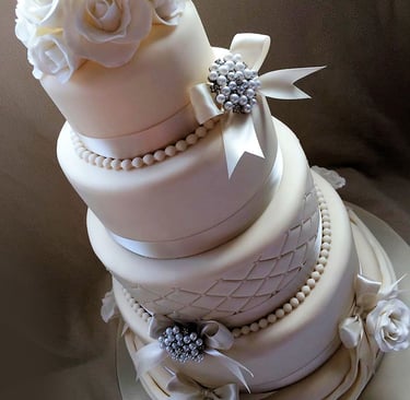 Wedding cake for Wrexham customer