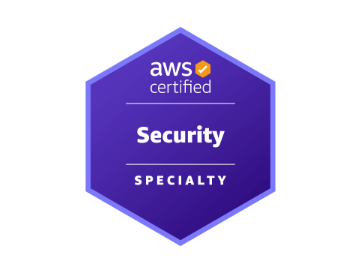 AWS Certified Security β Specialty badge showing advanced cloud security credential.