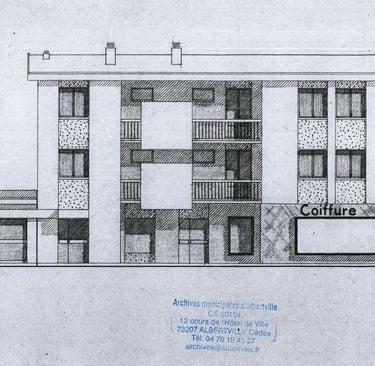 PLAN BATIMENT AVEC SALON COIFFURE PRESTIGE