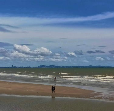 Bang Saen Beach, Chonburi Province, Thailand.