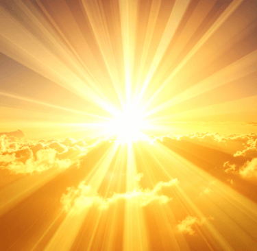 Sun rise in the clouds