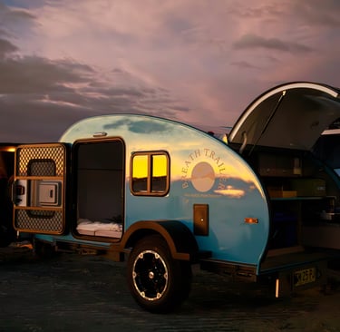 breath trailer sunset teardrop