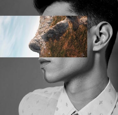 man creative composition 