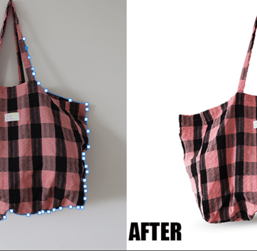 bag completely hand made clipping path 