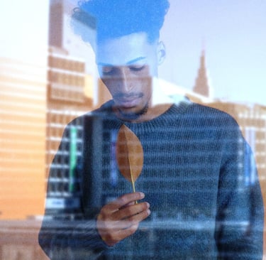 man photo blending