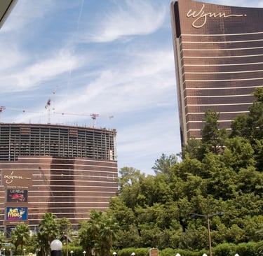 Wynn Las Vegas with Encore under construction