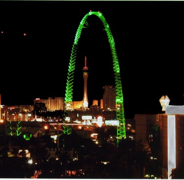 Strat Las Vegas as seen from the MGM Grand in December 2000