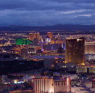 Wynn Las Vegas as seen from the Strat observation deck in 2005