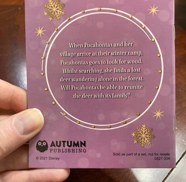 Disney's Princess Advent Calendar The Winter Journey Backside
