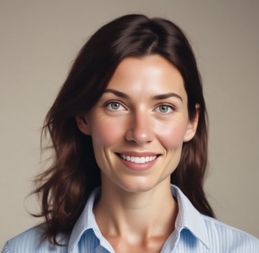 Smiling woman holding a smartphone showing a successful sales notification