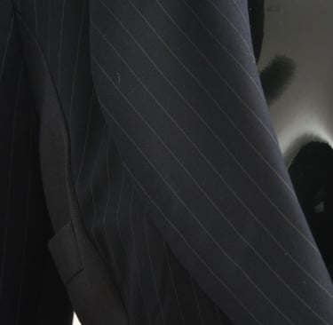 Upcycled jacket created from men's suits
