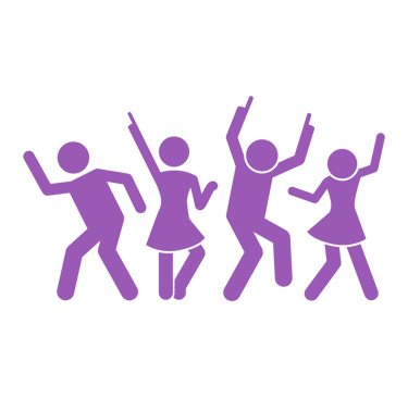 purple people dancing icon