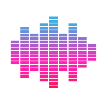 pink and purple sound waves