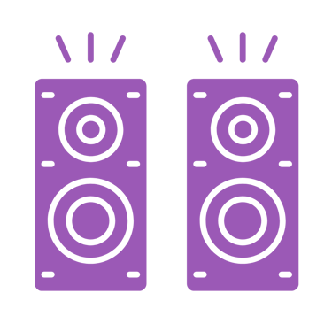 purple speaker icon