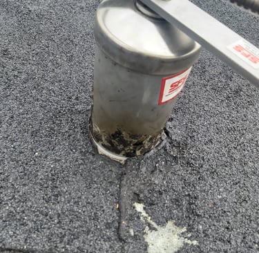 New Roof Bitumen Torch on Felt Detailing Fall Arrest Co. Louth